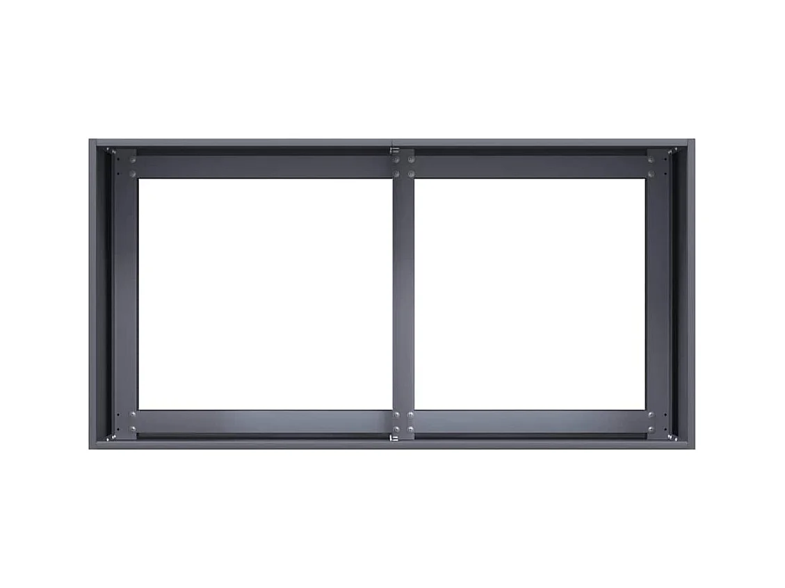 Jardinière anthracite 80x40x40 cm acier laminé à froid