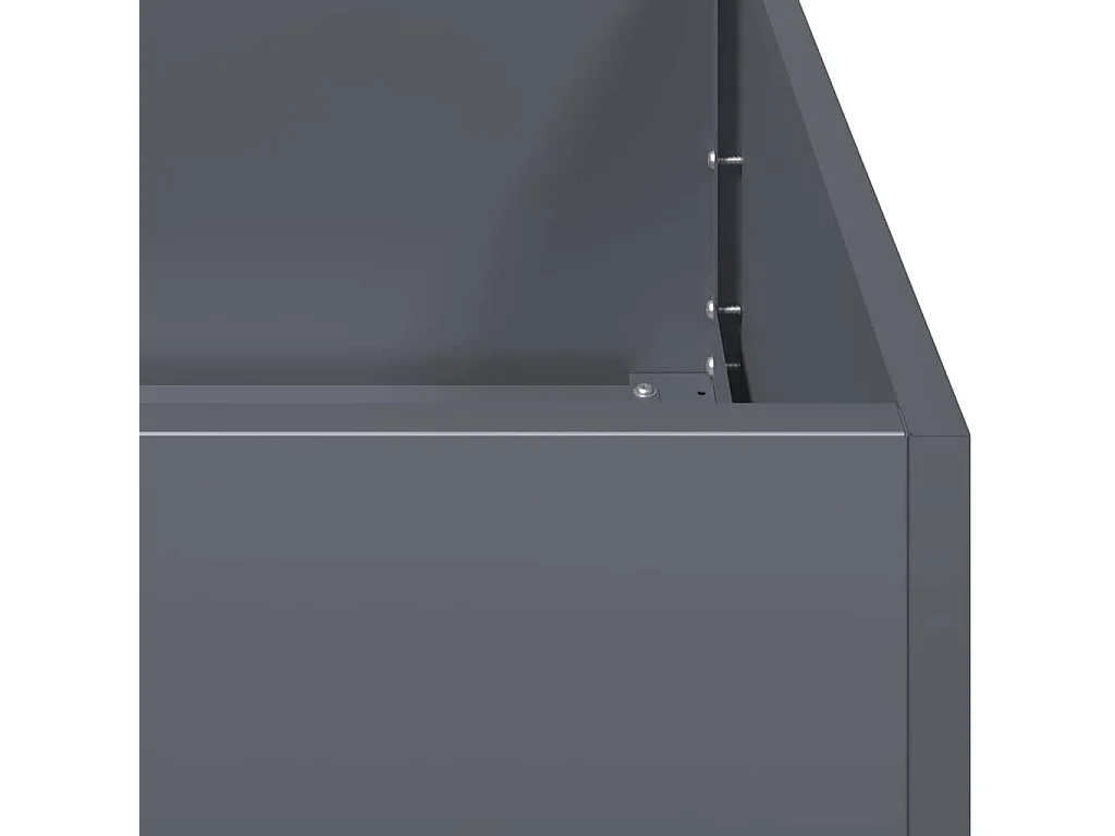 Jardinière anthracite 80x40x40 cm acier laminé à froid