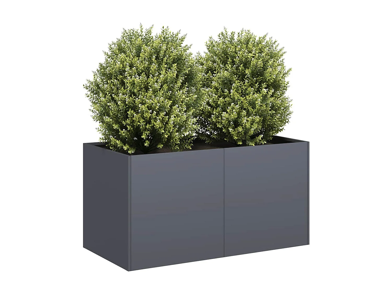 Jardinière anthracite 80x40x40 cm acier laminé à froid