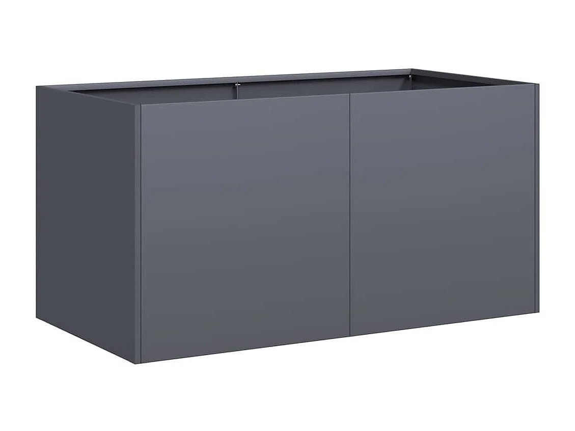Jardinière anthracite 80x40x40 cm acier laminé à froid