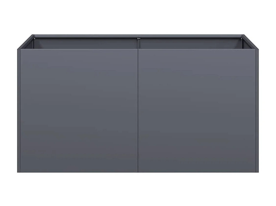 Jardinière anthracite 80x40x40 cm acier laminé à froid