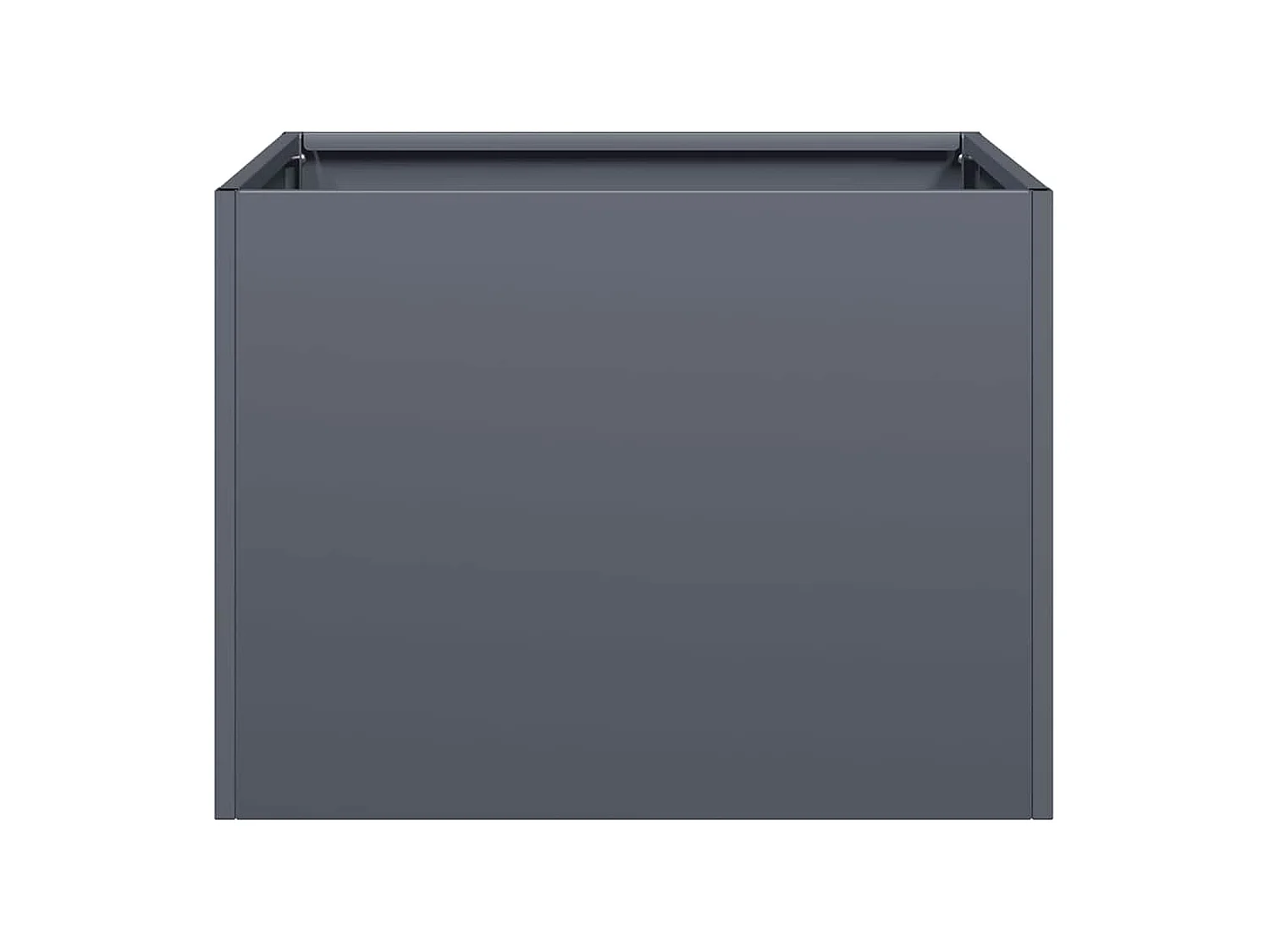 Jardinière anthracite 40x40x30 cm acier