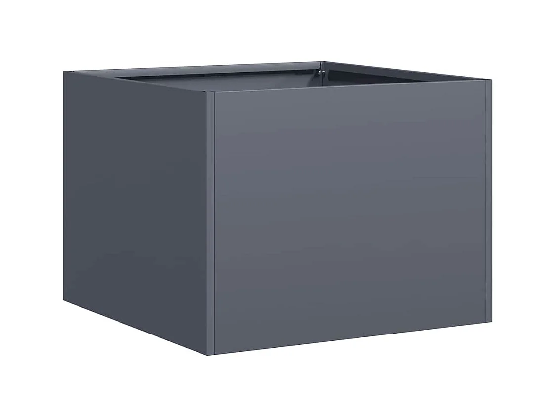 Jardinière anthracite 40x40x30 cm acier