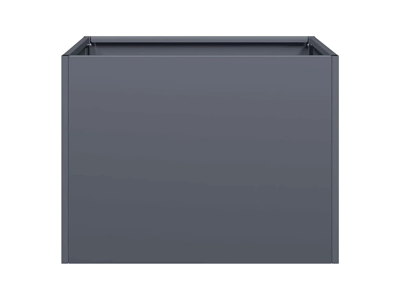 Jardinière anthracite 40x40x30 cm acier