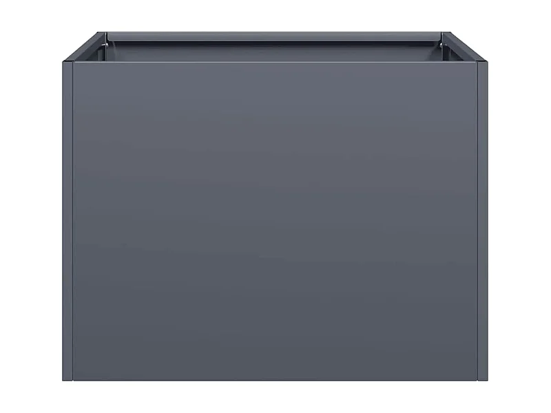 Jardinière anthracite 40x40x30 cm acier