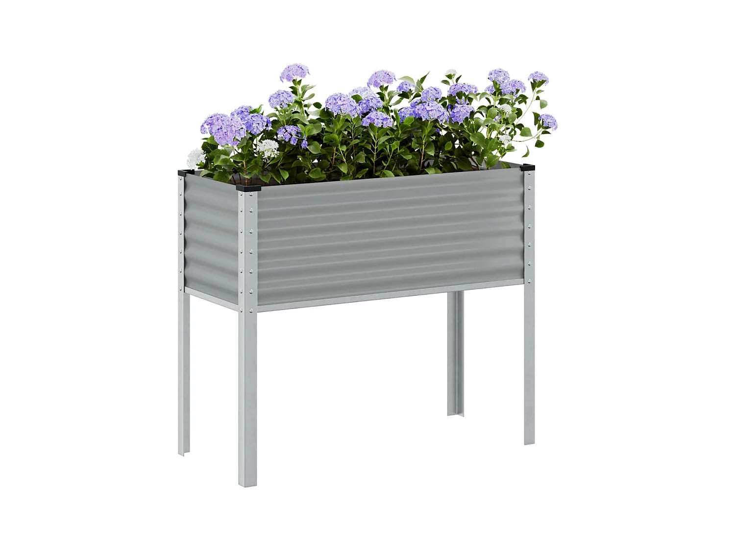 Jardinière gris 100x41x90 cm acier