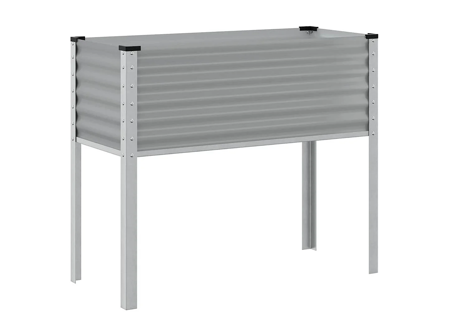 Jardinière gris 100x41x90 cm acier