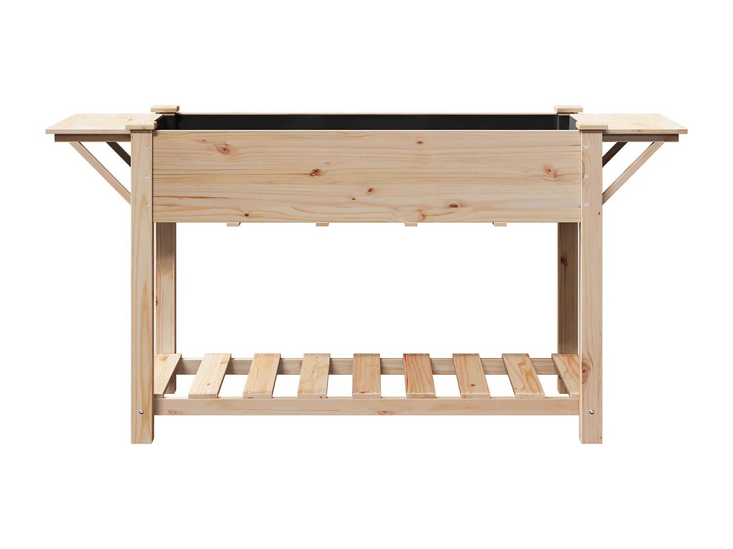 Jardinière avec étagères 155x59x76 cm en bois de pin massif