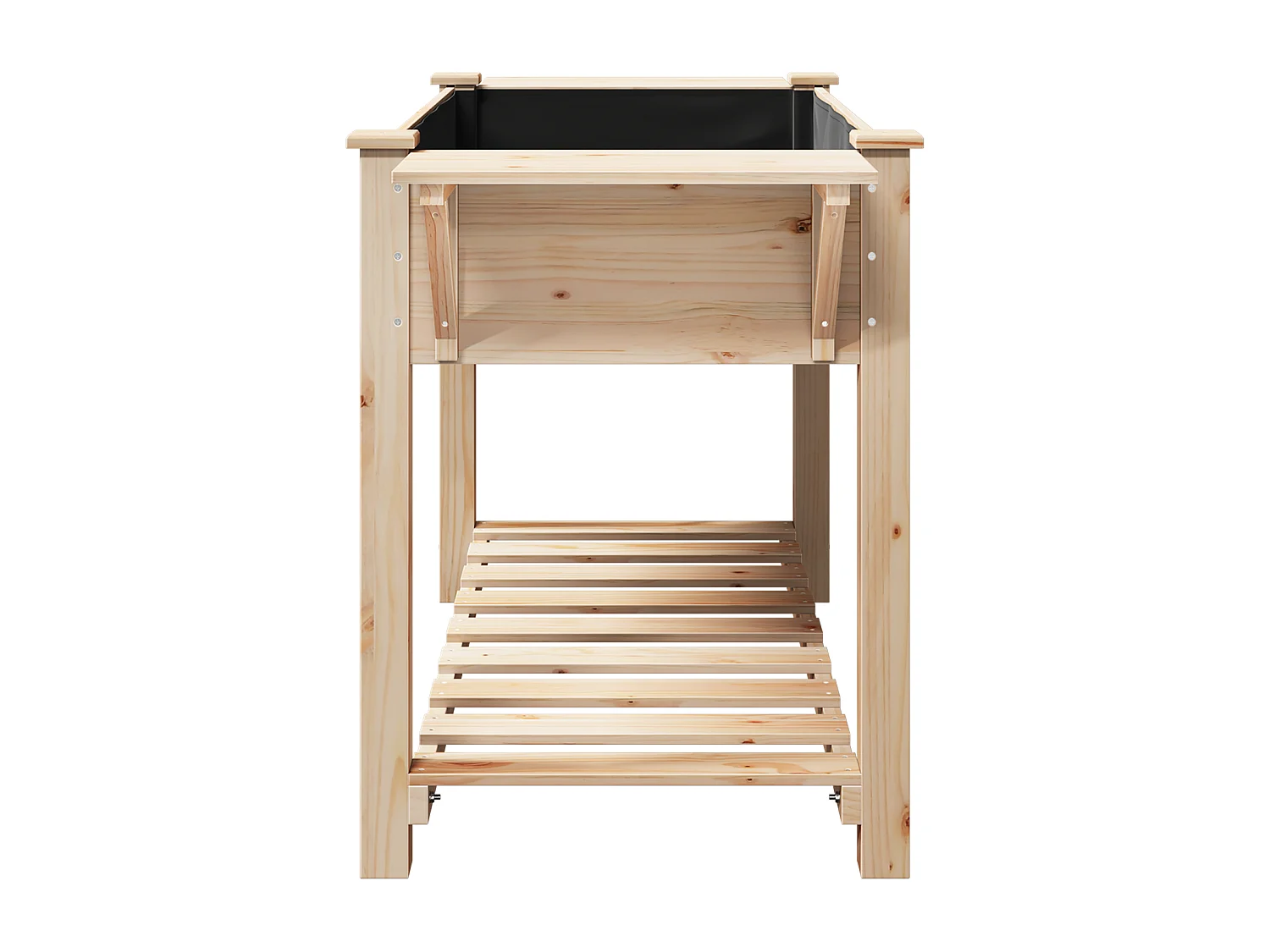 Jardinière avec étagères 155x59x76 cm en bois de pin massif