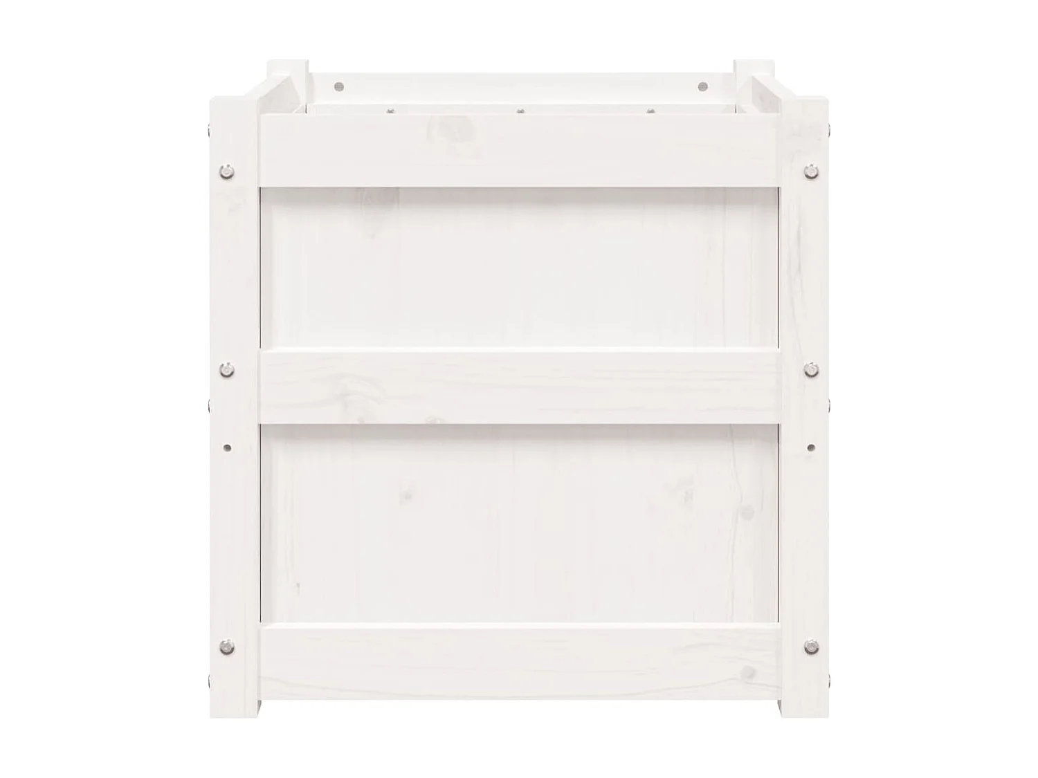 Jardinera blanca 50x50x50 cm madera maciza de pino