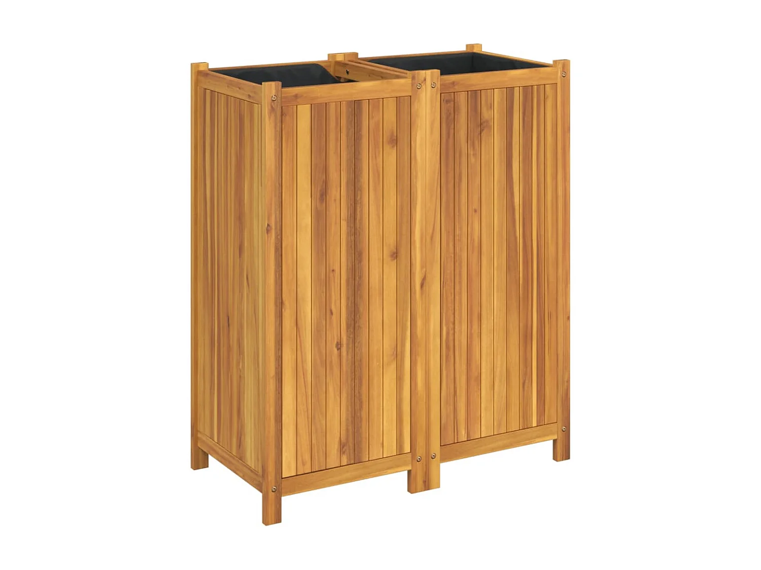 Pflanzkübel mit Einsatz 84x42x100 cm Massivholz Akazie