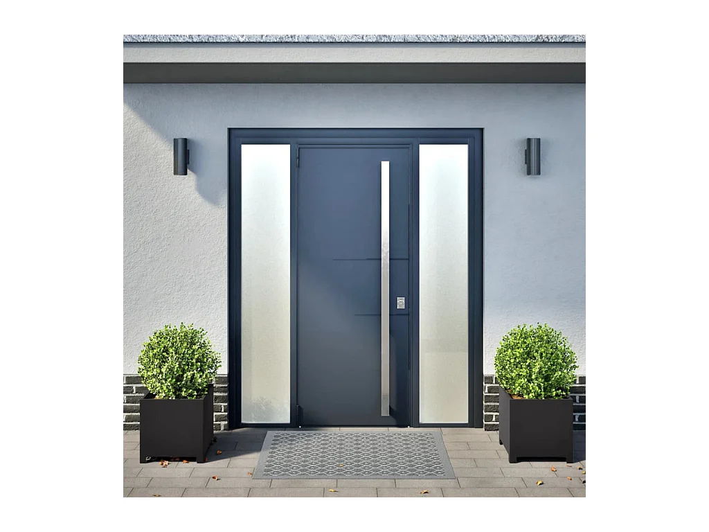 Pflanzkübel 2 Stück schwarz 40x40x40 cm Stahl