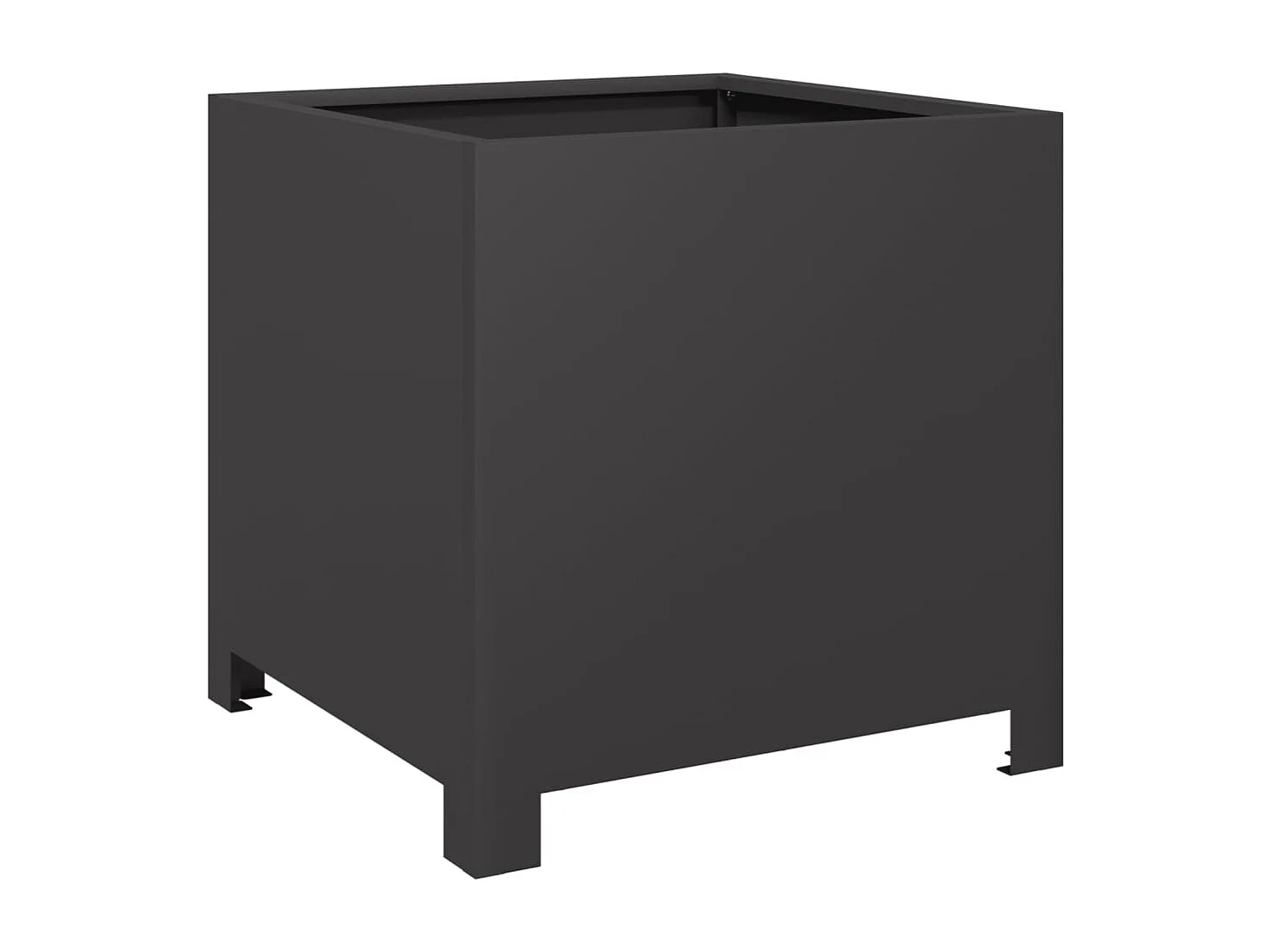 Jardineras 2 uds negras 40x40x40 cm acero