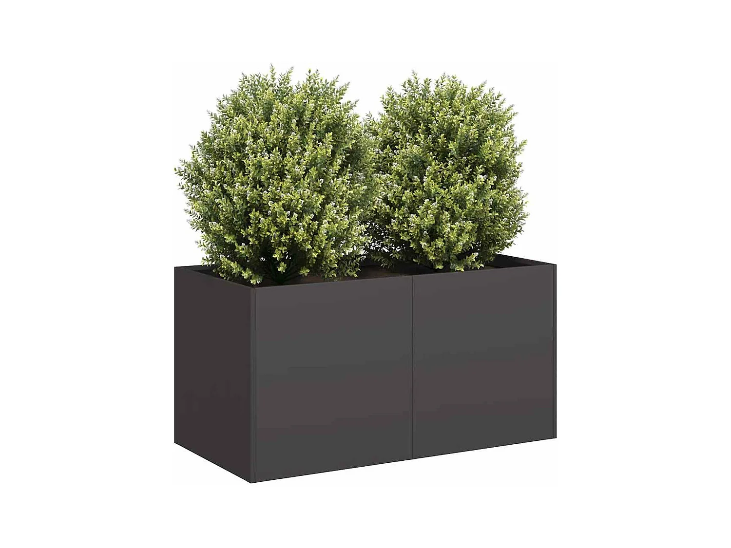Schwarzer Pflanzkübel 80x40x40 cm kaltgewalzter Stahl