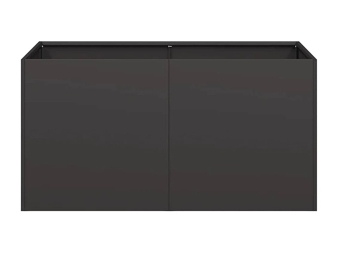 Jardinière noir 80x40x40 cm acier laminé à froid