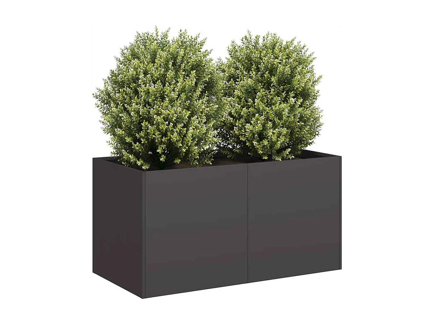 Jardinière noir 80x40x40 cm acier laminé à froid