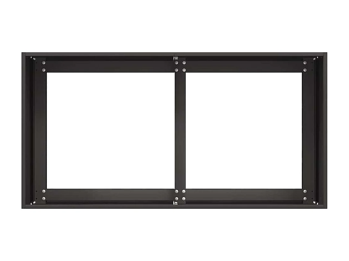 Jardinière noir 80x40x40 cm acier laminé à froid