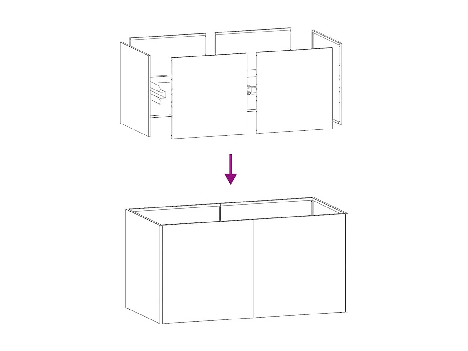 Jardinière noir 80x40x40 cm acier laminé à froid
