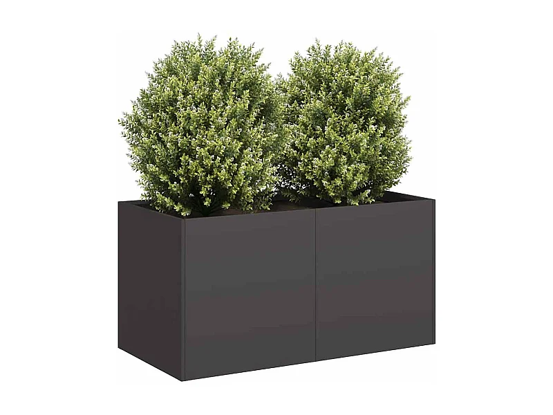 Jardinière noir 80x40x40 cm acier laminé à froid