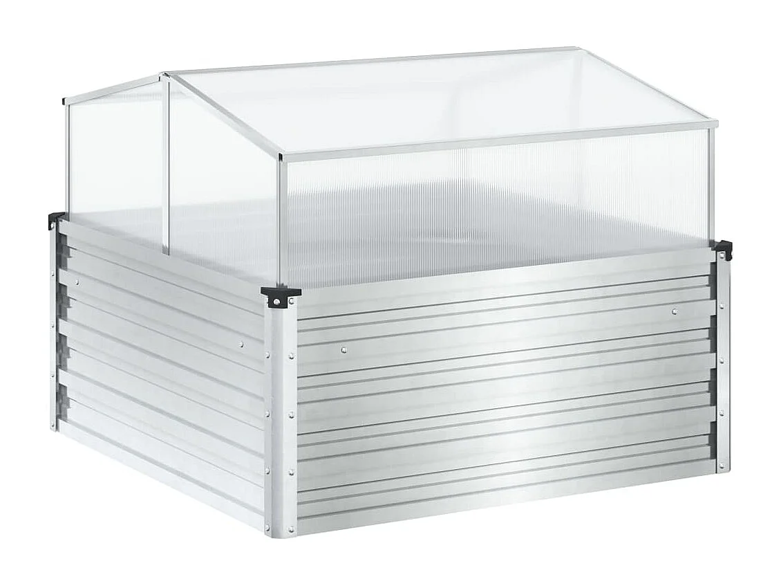 Jardinière de jardin avec serre acier résistant aux intempéries
