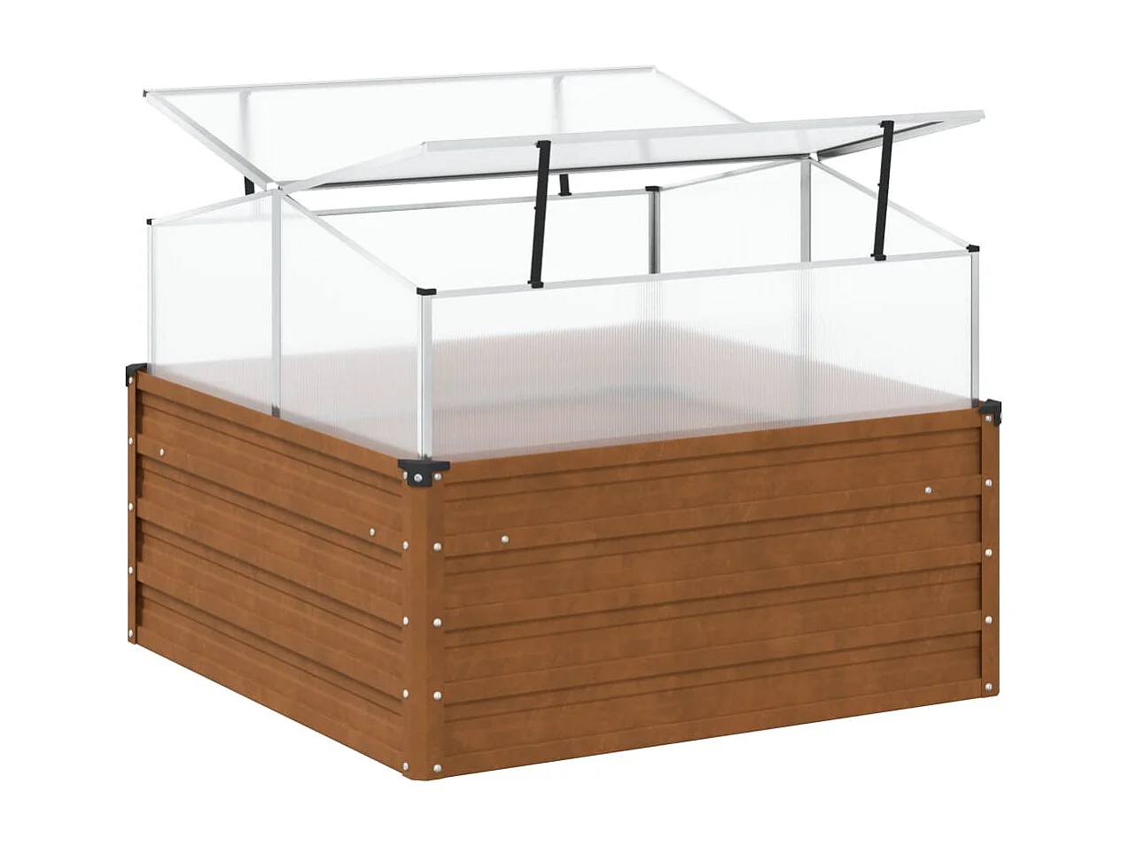 Jardinière de jardin avec serre acier résistant aux intempéries