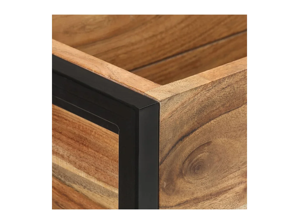 Fioriera 90x20x68 cm Legno massello di acacia