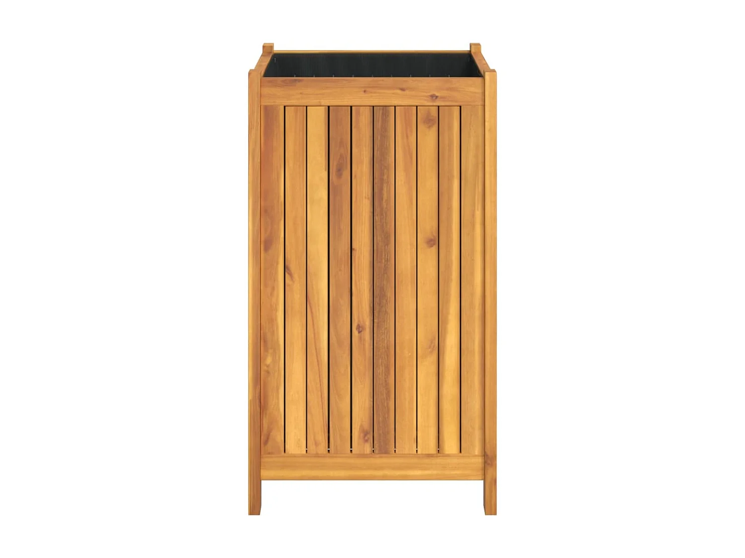 Plantenbak met binnenbak 42x42x75 cm massief acaciahout