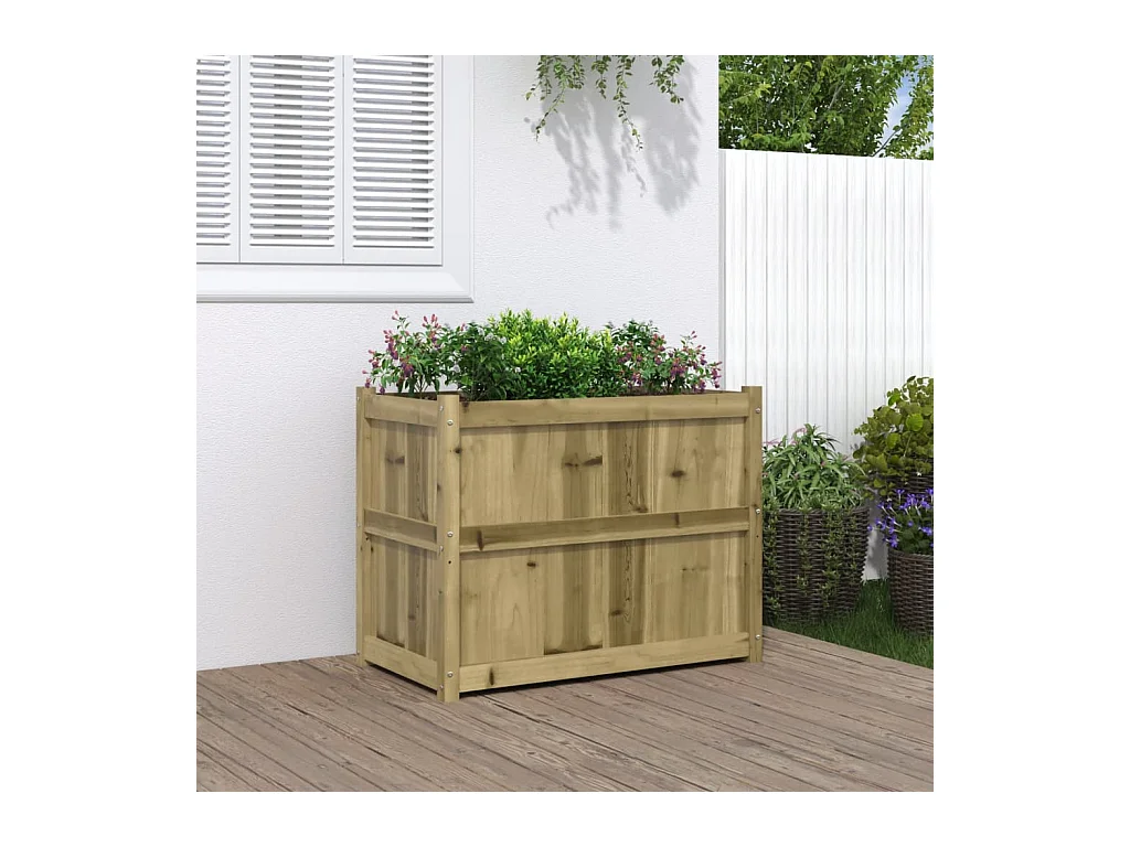 Jardinière 90x50x70 cm bois de pin imprégné