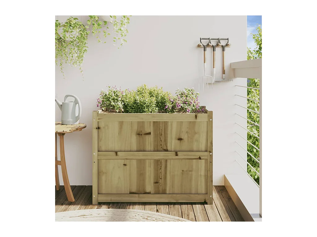 Jardinière 90x50x70 cm bois de pin imprégné