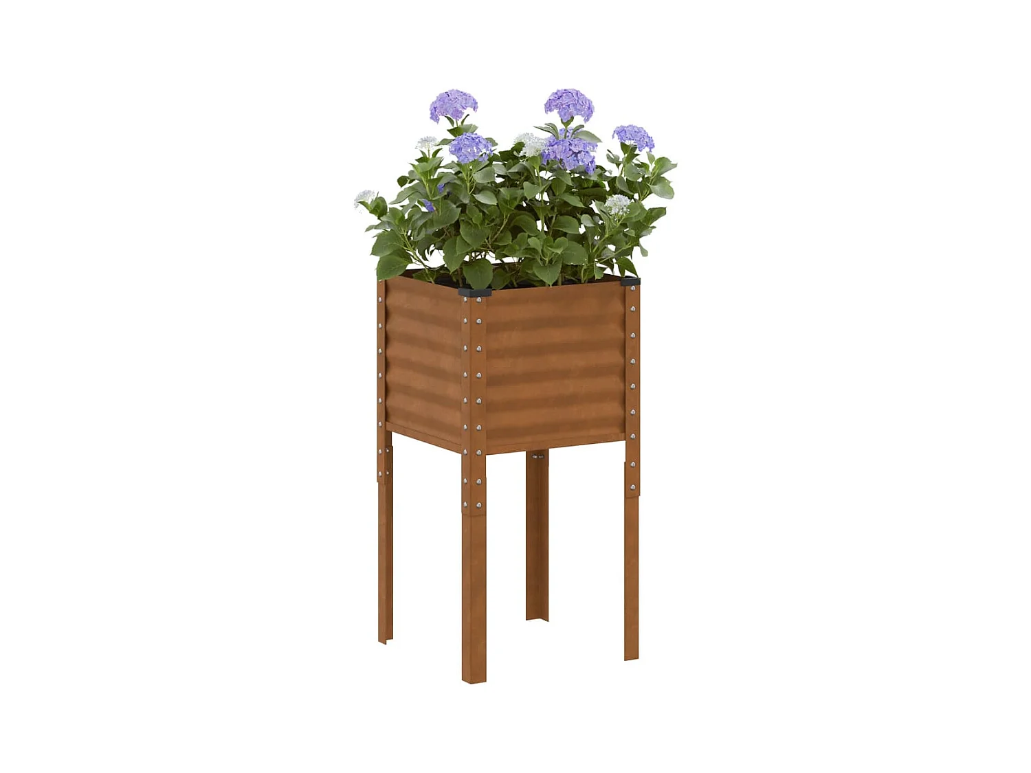 Fioriera 45x45x88 cm in acciaio resistente alle intemperie