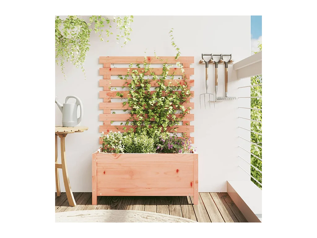 Jardinière avec support 79x39,5x114 cm bois massif douglas