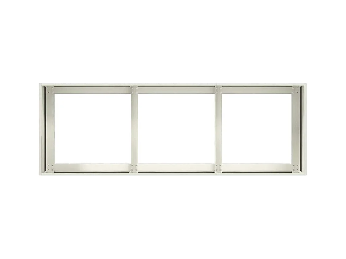 Jardinière blanc 120x40x40 cm acier laminé à froid