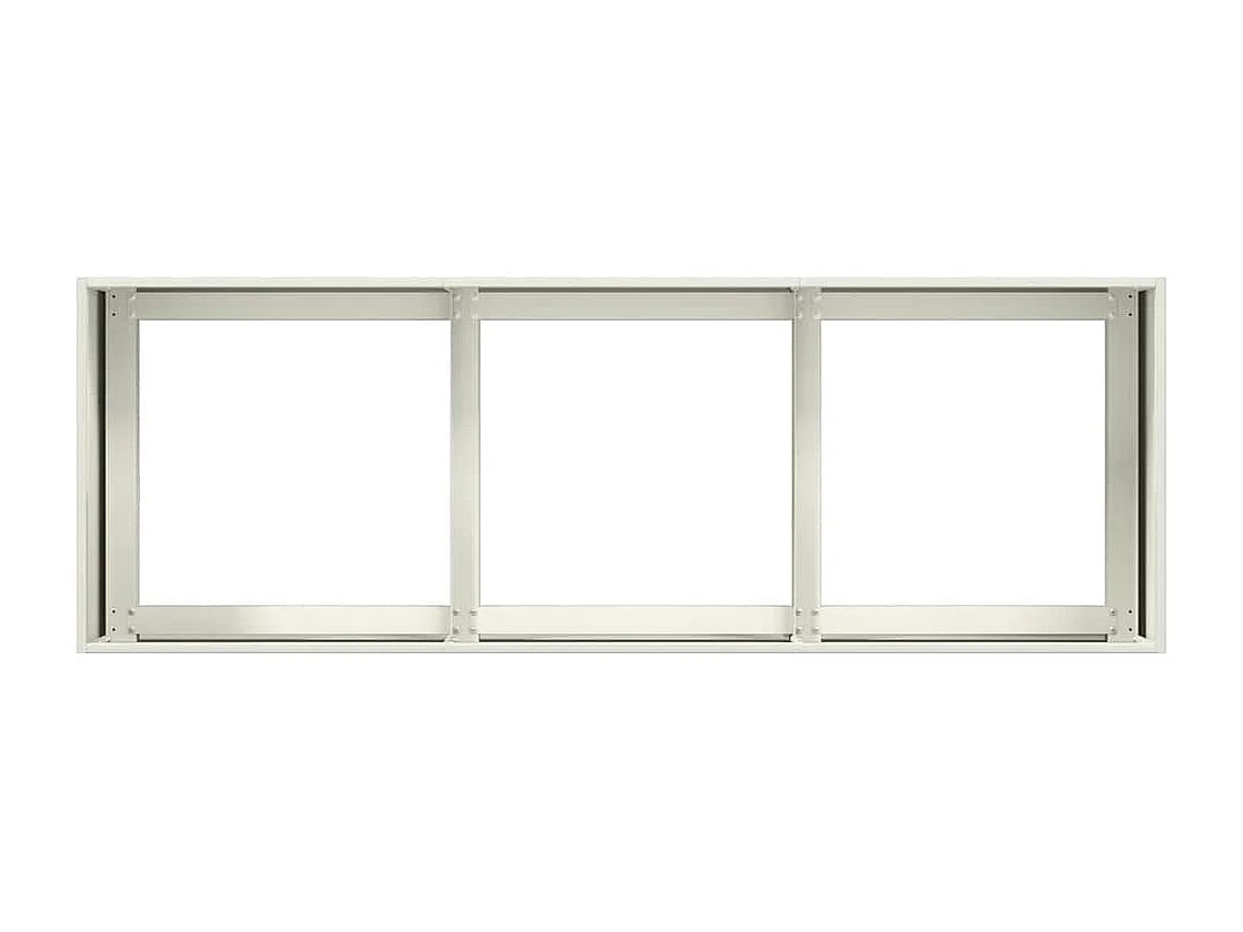 Jardinière blanc 120x40x40 cm acier laminé à froid