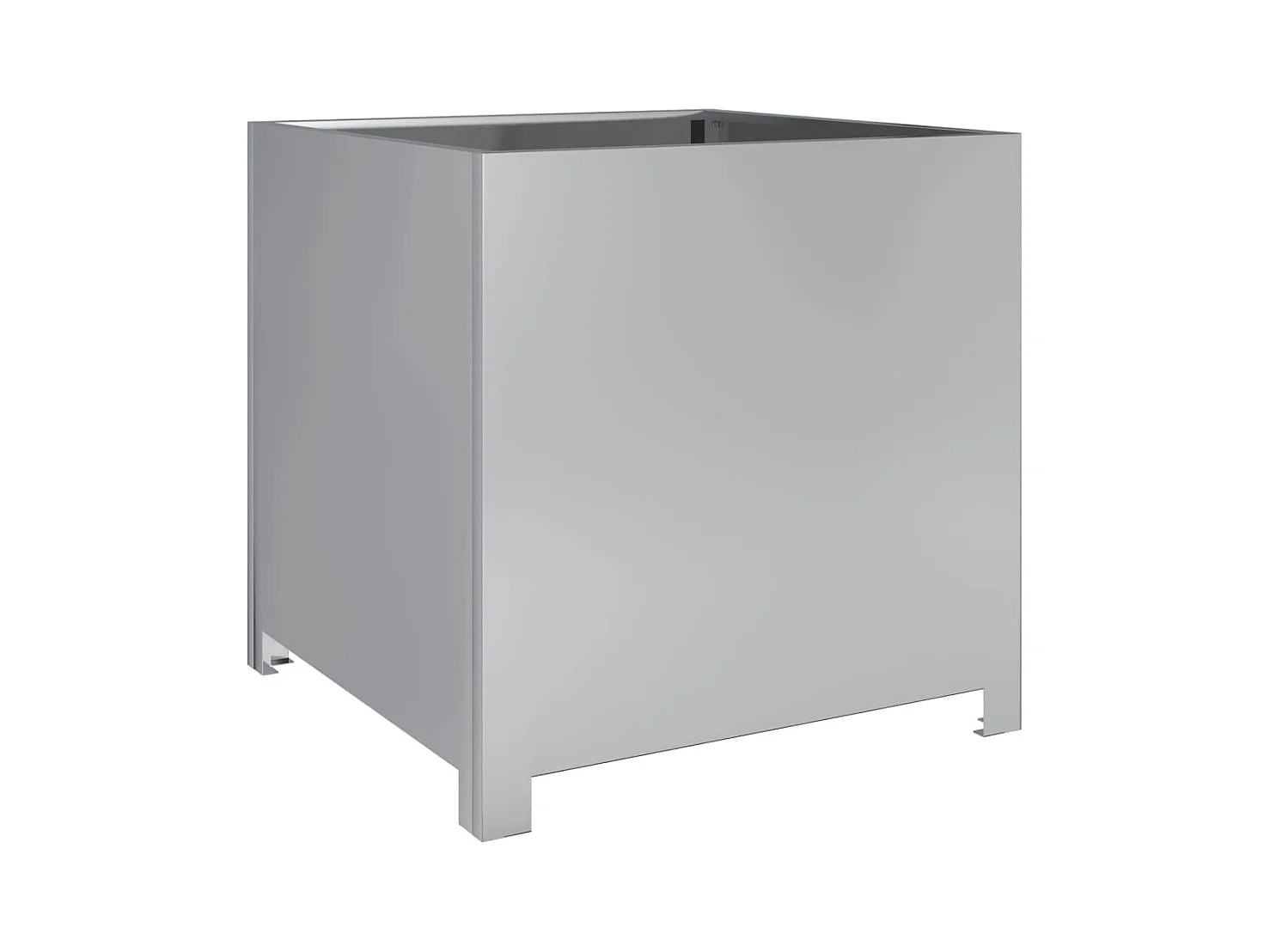 Fioriera 50x50x50 cm in acciaio zincato