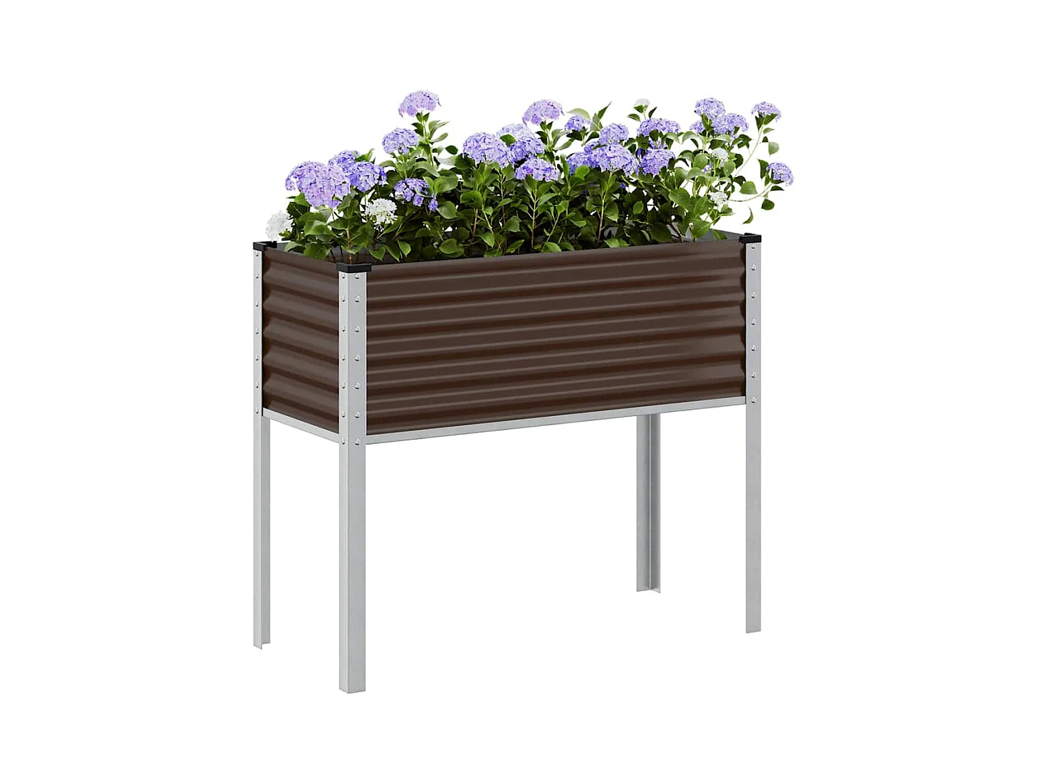 Bruine plantenbak 100x41x90 cm staal