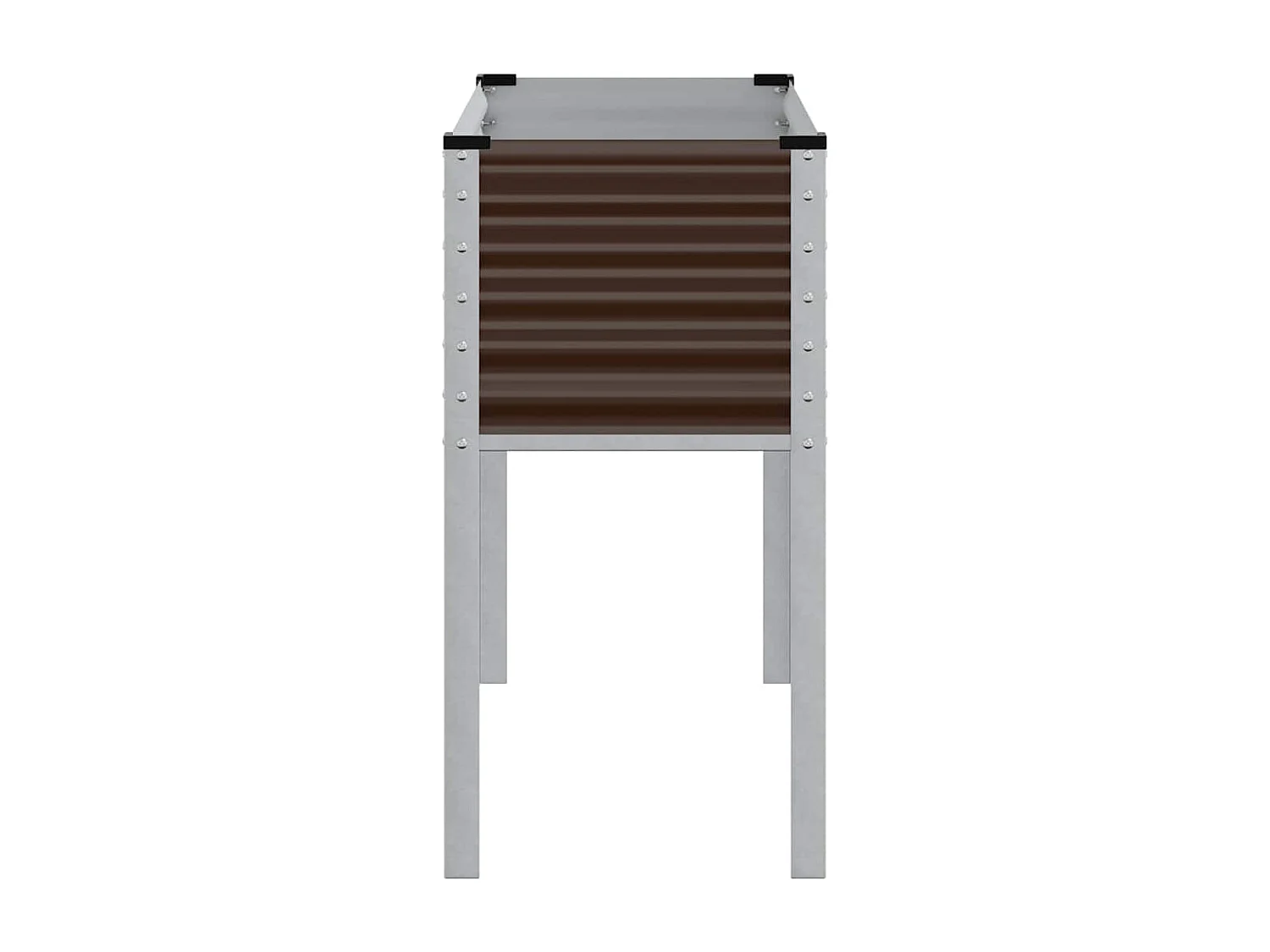 Jardinière marron 100x41x90 cm acier