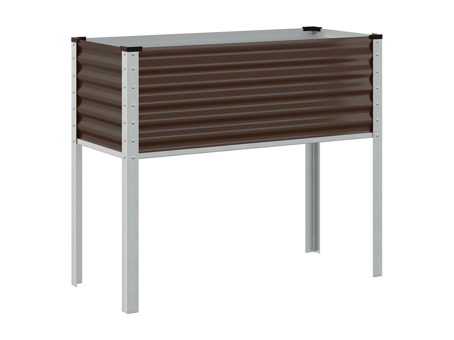 Jardinière marron 100x41x90 cm acier