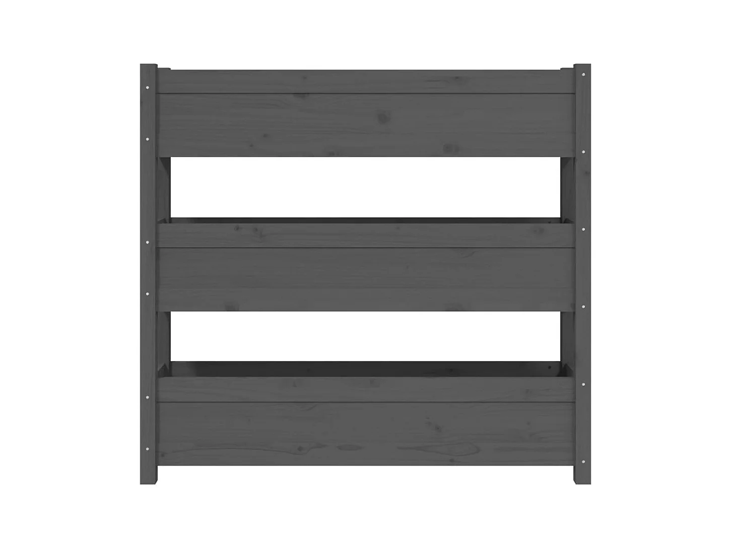 Jardinière Gris 112x25x104,5 cm Bois massif de pin