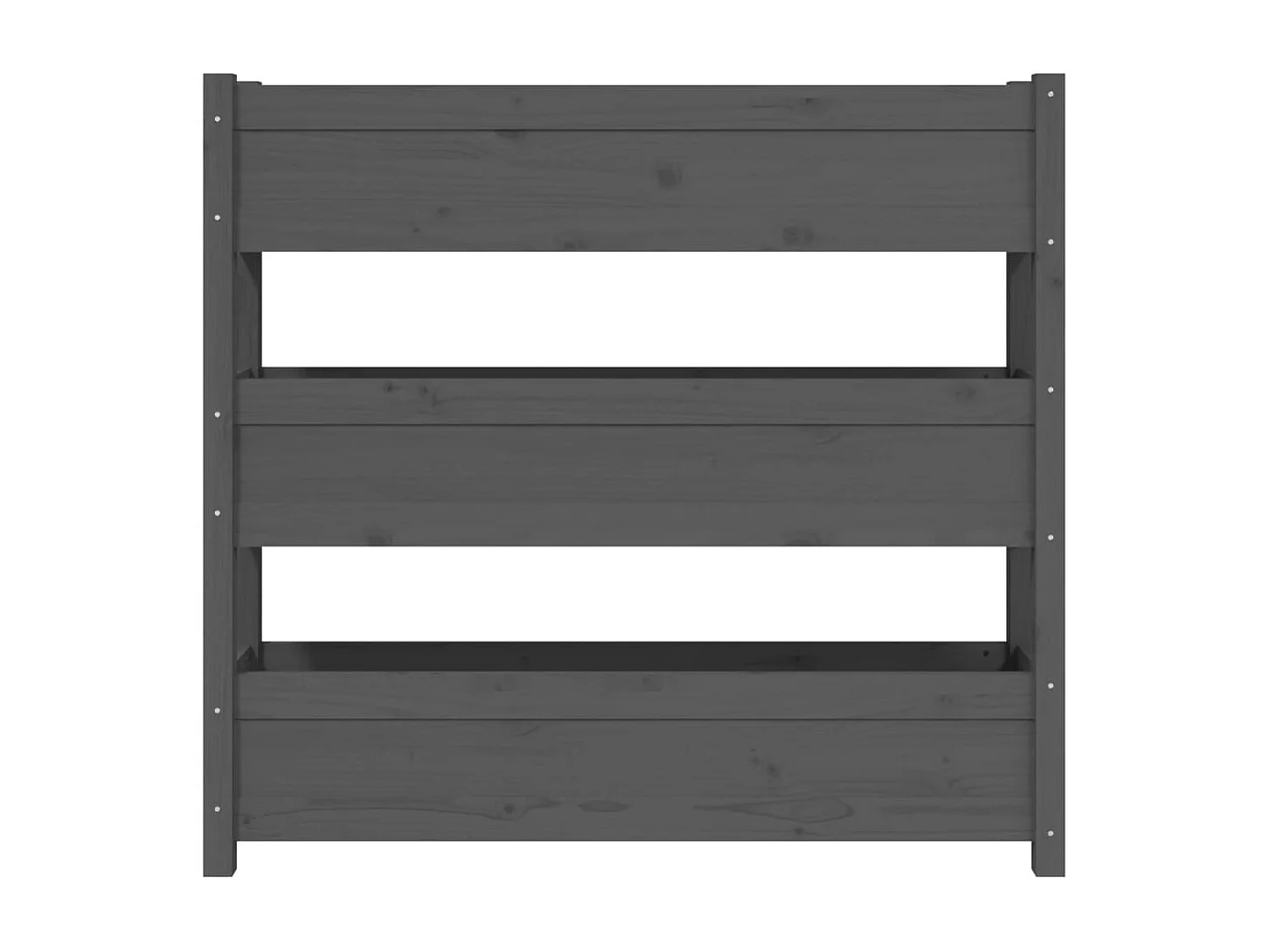 Jardinière Gris 112x25x104,5 cm Bois massif de pin