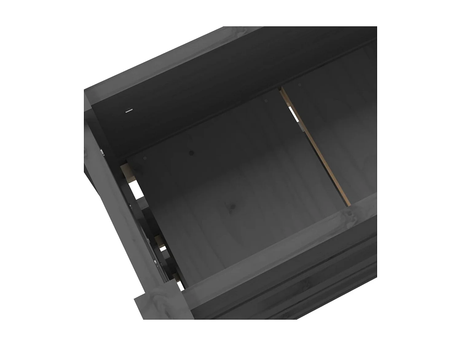 Jardinière Gris 112x25x104,5 cm Bois massif de pin