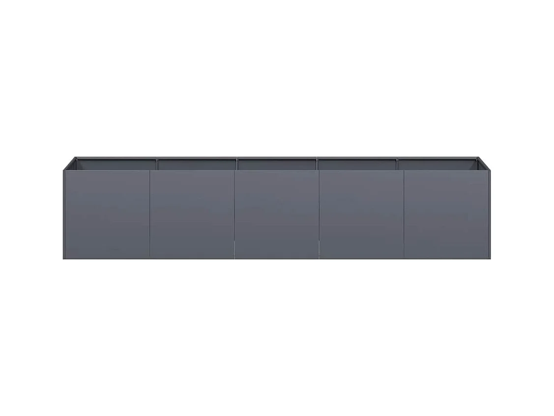 Jardinière anthracite 200x40x40 cm acier laminé à froid