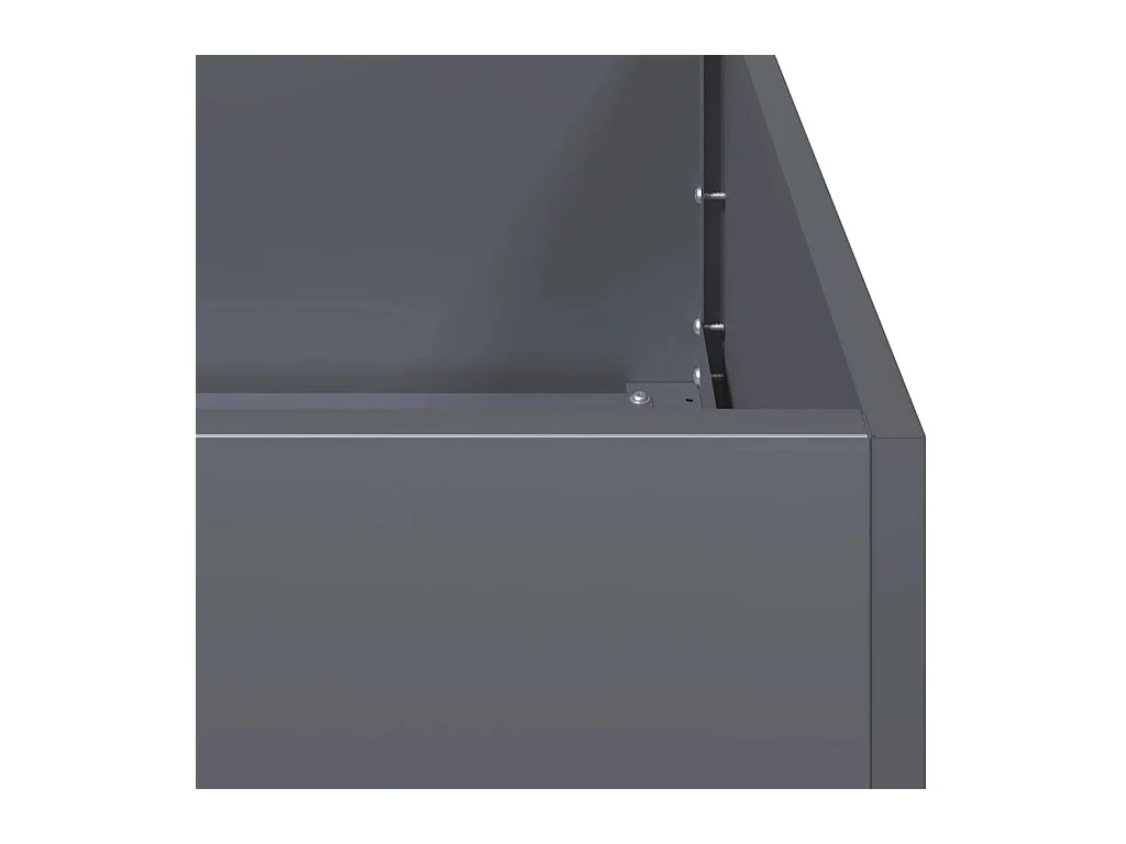 Jardinière anthracite 200x40x40 cm acier laminé à froid