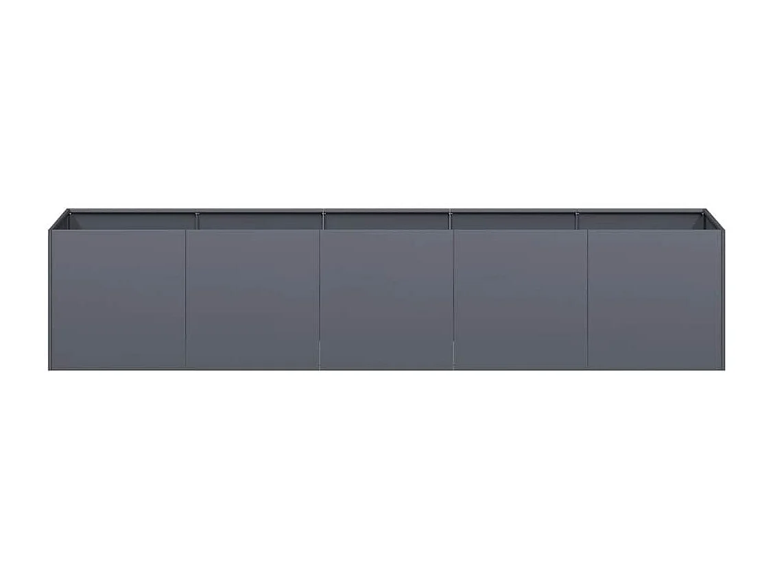 Jardinière anthracite 200x40x40 cm acier laminé à froid