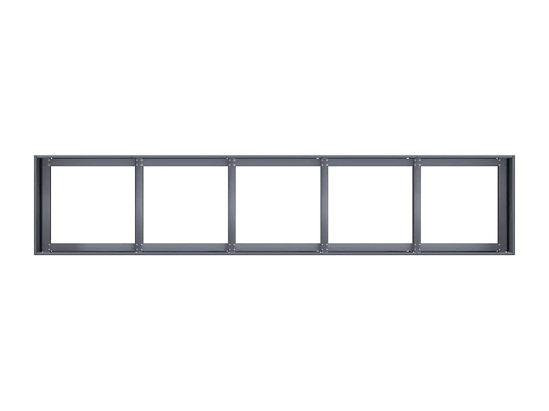 Jardinière anthracite 200x40x40 cm acier laminé à froid