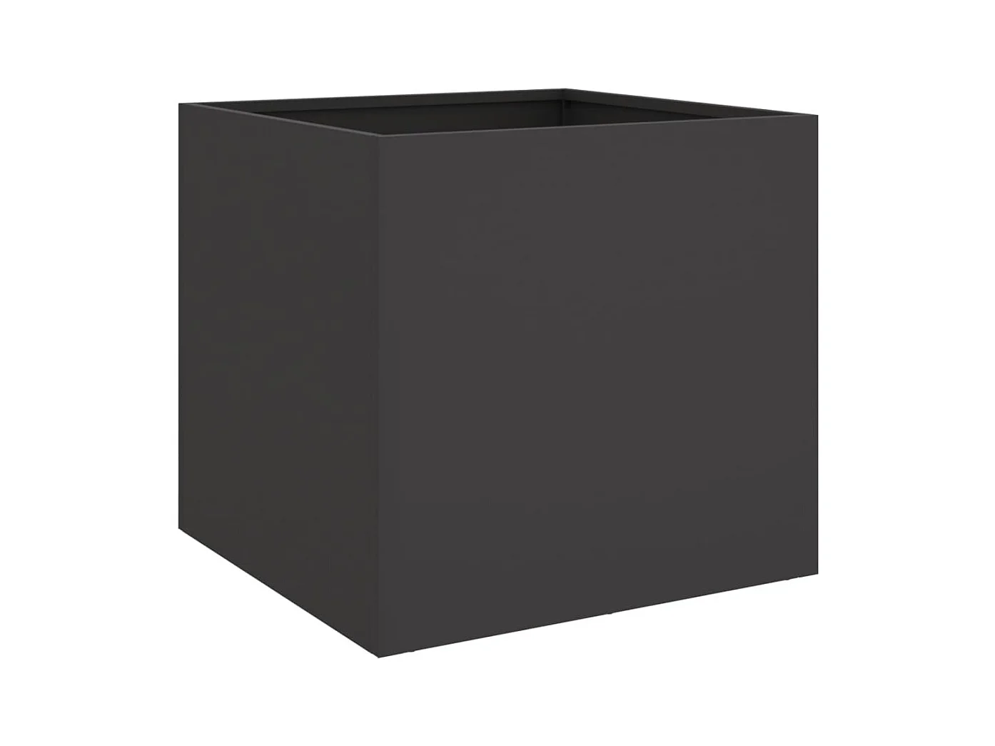 Fioriere 2 pz nere 42x40x39 cm acciaio