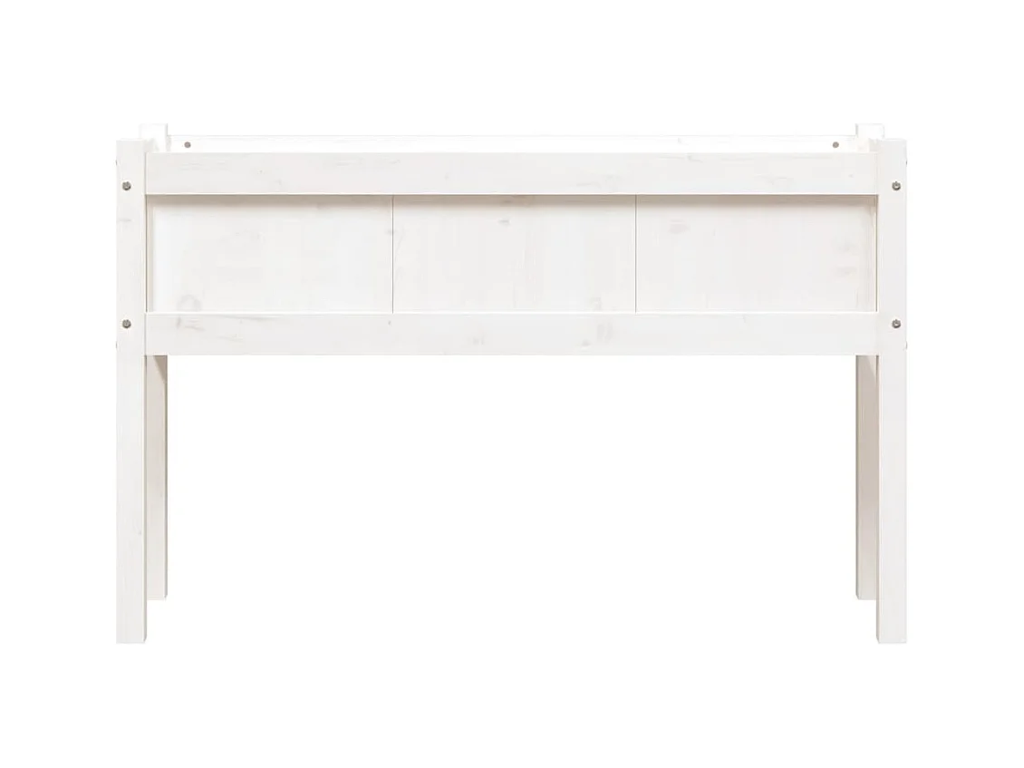 Plantenbakken met witte voetjes 110x31x70 cm massief grenenhout
