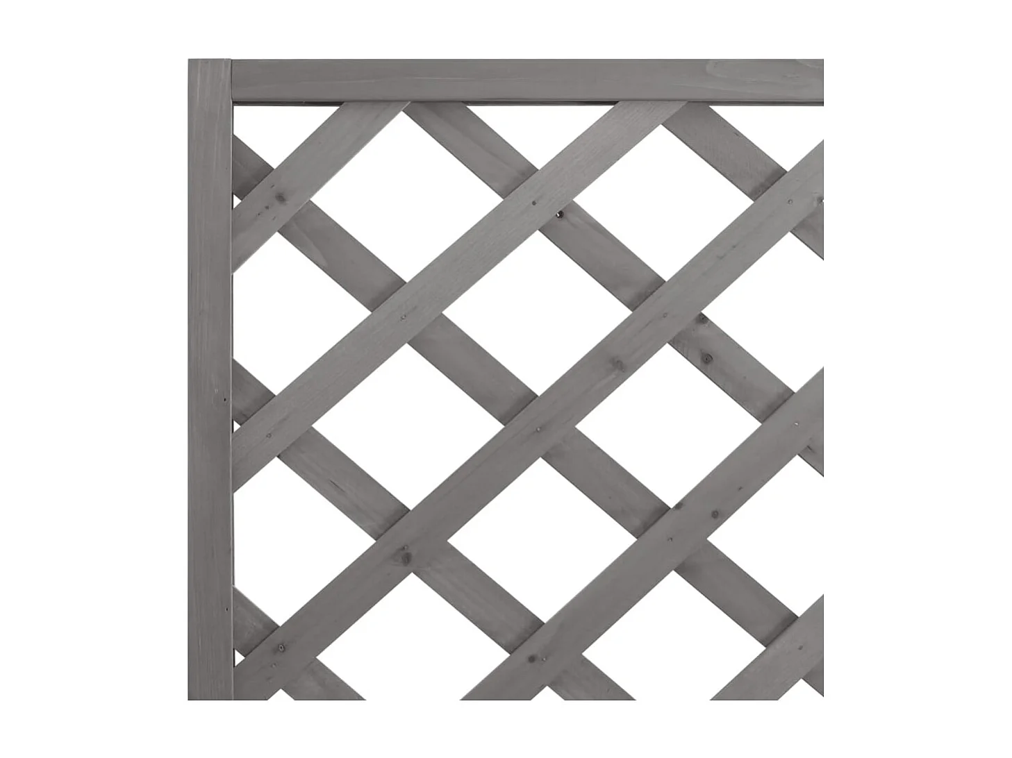 Plantenbak met grijs trellis van massief dennenhout