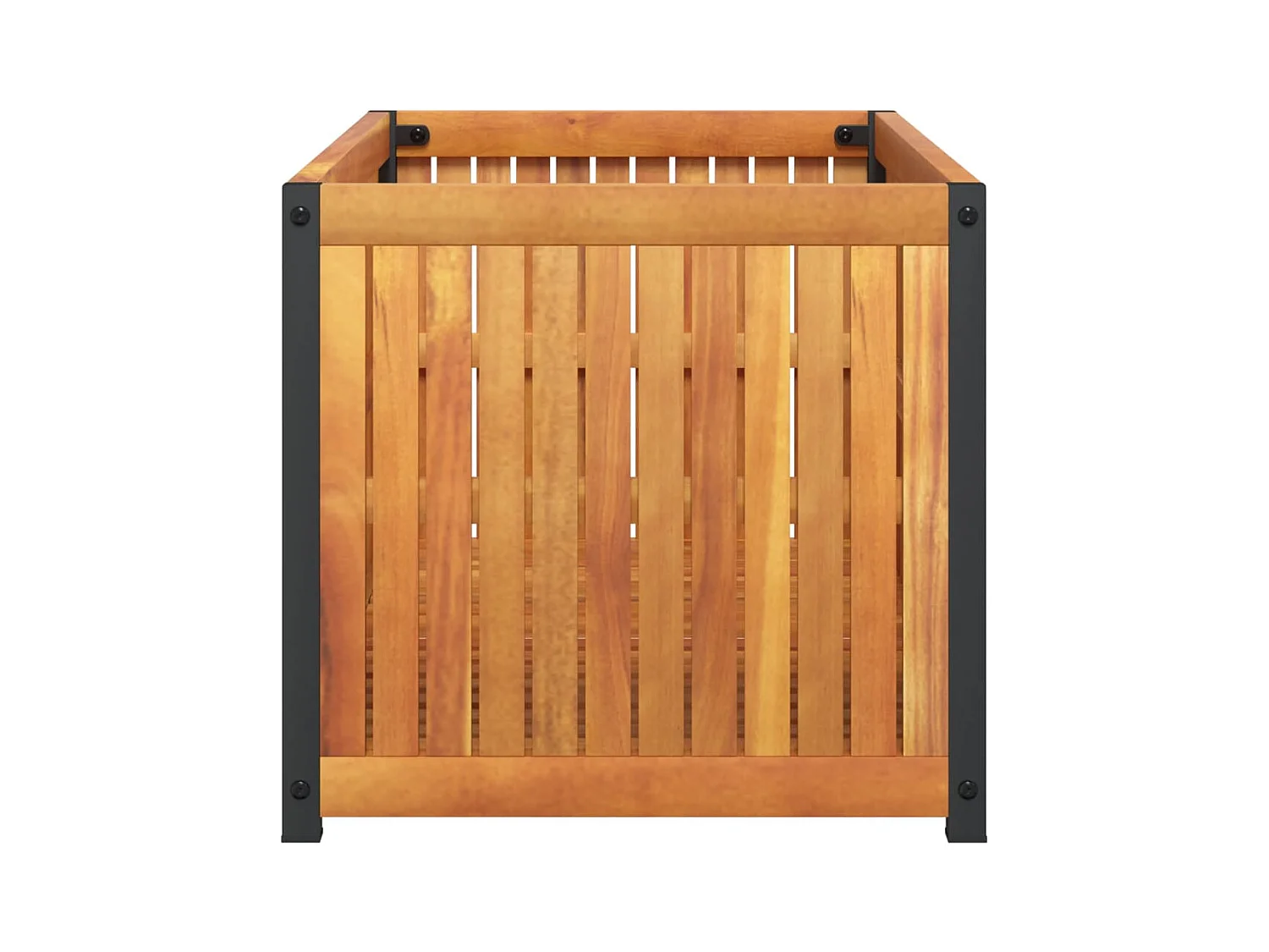 Jardinière 85x45x44 cm bois massif d'acacia et acier