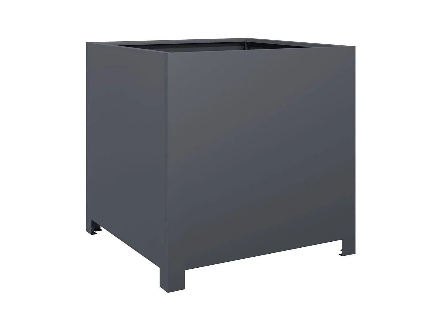 Jardinière anthracite 50x50x50 cm acier