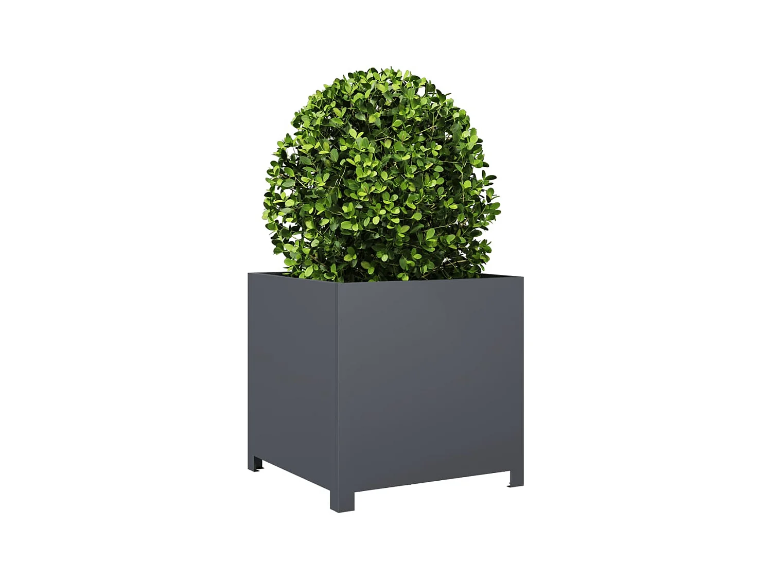 Jardinière anthracite 50x50x50 cm acier